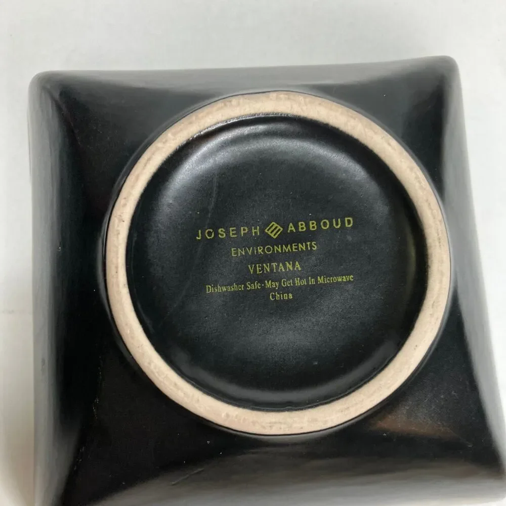Set of 3 Joseph Abboud Stoneware Ventana Square Soup or Cereal Bowls